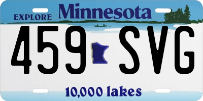 MN license plate 459SVG