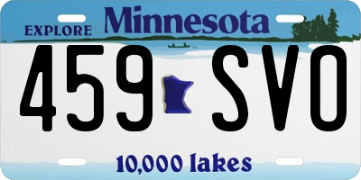MN license plate 459SVO