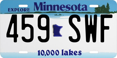 MN license plate 459SWF