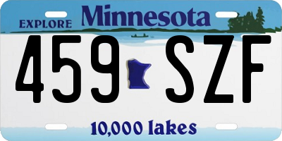 MN license plate 459SZF