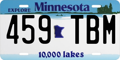 MN license plate 459TBM