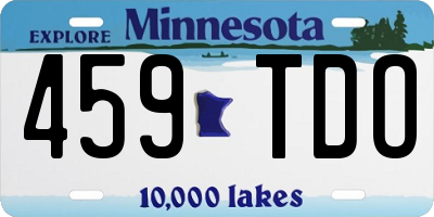MN license plate 459TDO