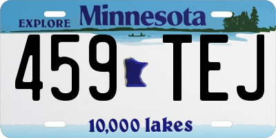 MN license plate 459TEJ