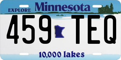 MN license plate 459TEQ