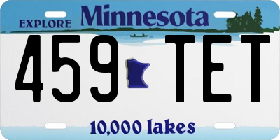 MN license plate 459TET