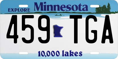 MN license plate 459TGA
