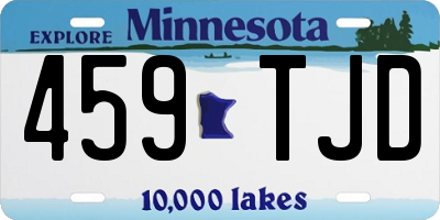 MN license plate 459TJD