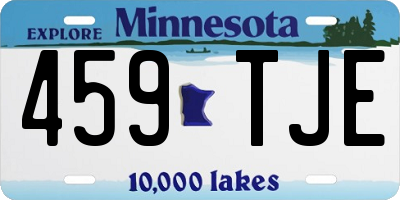 MN license plate 459TJE