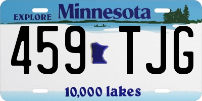 MN license plate 459TJG