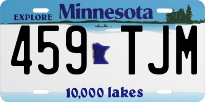 MN license plate 459TJM
