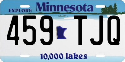MN license plate 459TJQ