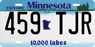 MN license plate 459TJR