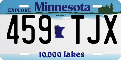 MN license plate 459TJX