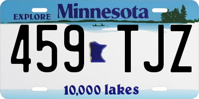 MN license plate 459TJZ