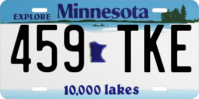 MN license plate 459TKE
