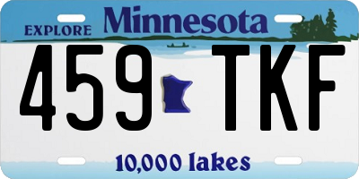 MN license plate 459TKF