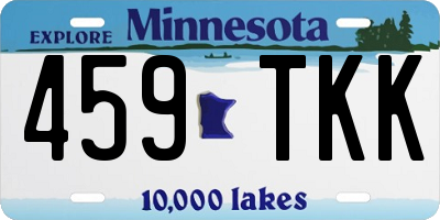MN license plate 459TKK