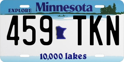 MN license plate 459TKN
