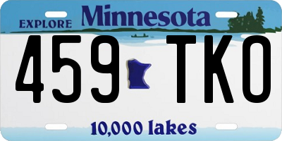 MN license plate 459TKO