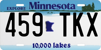 MN license plate 459TKX