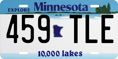 MN license plate 459TLE