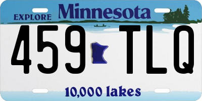 MN license plate 459TLQ