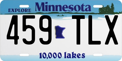 MN license plate 459TLX