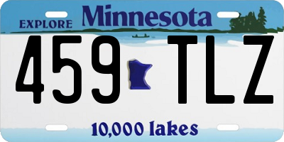 MN license plate 459TLZ