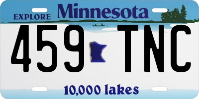 MN license plate 459TNC