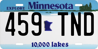 MN license plate 459TND