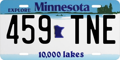 MN license plate 459TNE