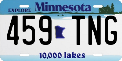 MN license plate 459TNG