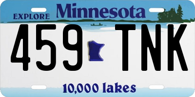 MN license plate 459TNK