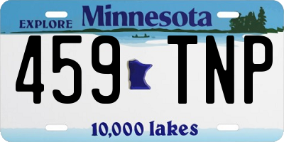 MN license plate 459TNP