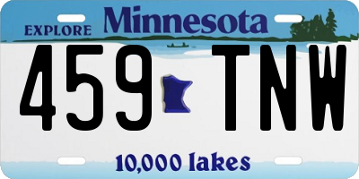 MN license plate 459TNW
