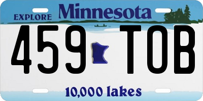 MN license plate 459TOB
