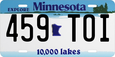 MN license plate 459TOI