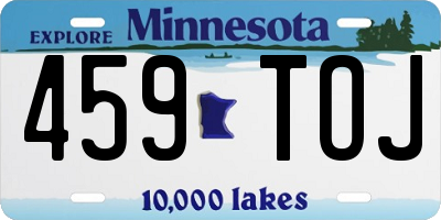 MN license plate 459TOJ