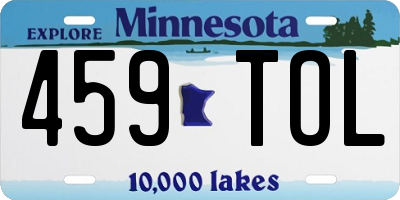 MN license plate 459TOL