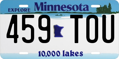 MN license plate 459TOU