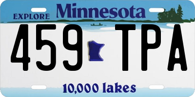 MN license plate 459TPA