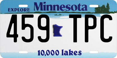 MN license plate 459TPC