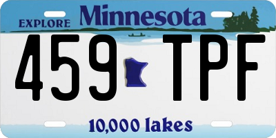 MN license plate 459TPF
