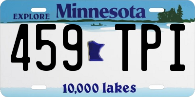 MN license plate 459TPI