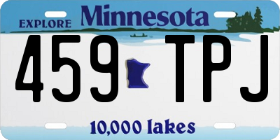 MN license plate 459TPJ