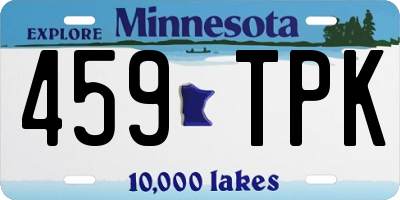 MN license plate 459TPK
