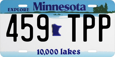 MN license plate 459TPP