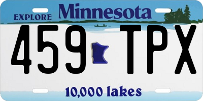 MN license plate 459TPX