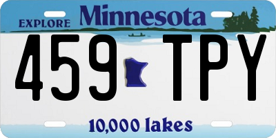 MN license plate 459TPY
