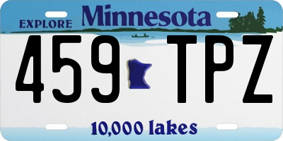 MN license plate 459TPZ